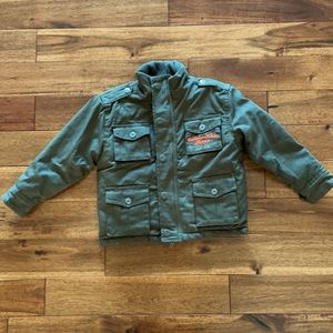 Calvin Klein army green jacket Boys size 4T